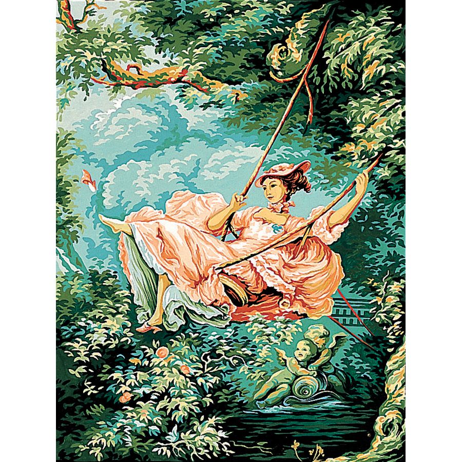 Donna sull'altalena