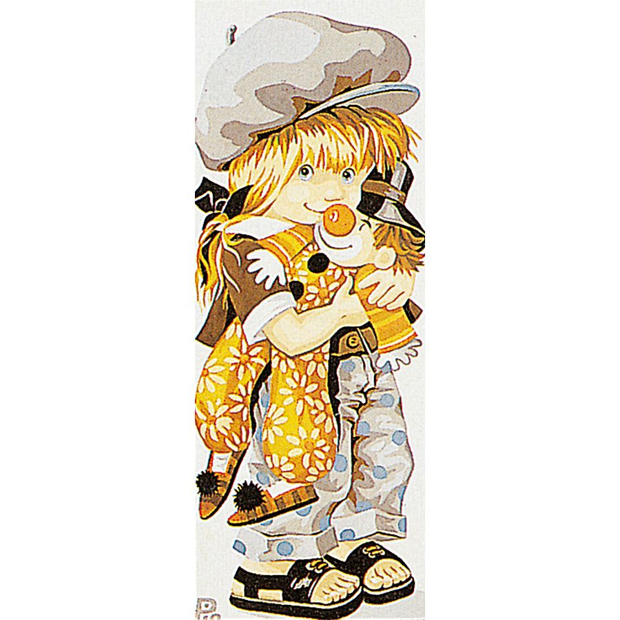 La bambina e il clown pupazzo