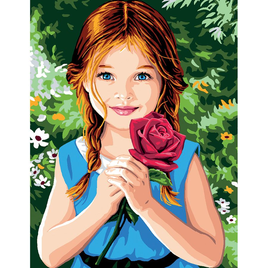 La bambina con la rosa