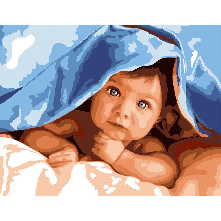 Il bebè sotto le coperte