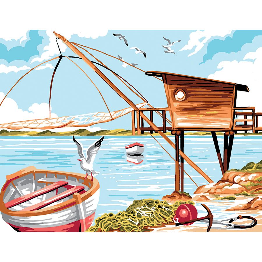 La barca e il ripostiglio sul mare