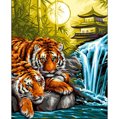 Le tigri e la cascata del tempio