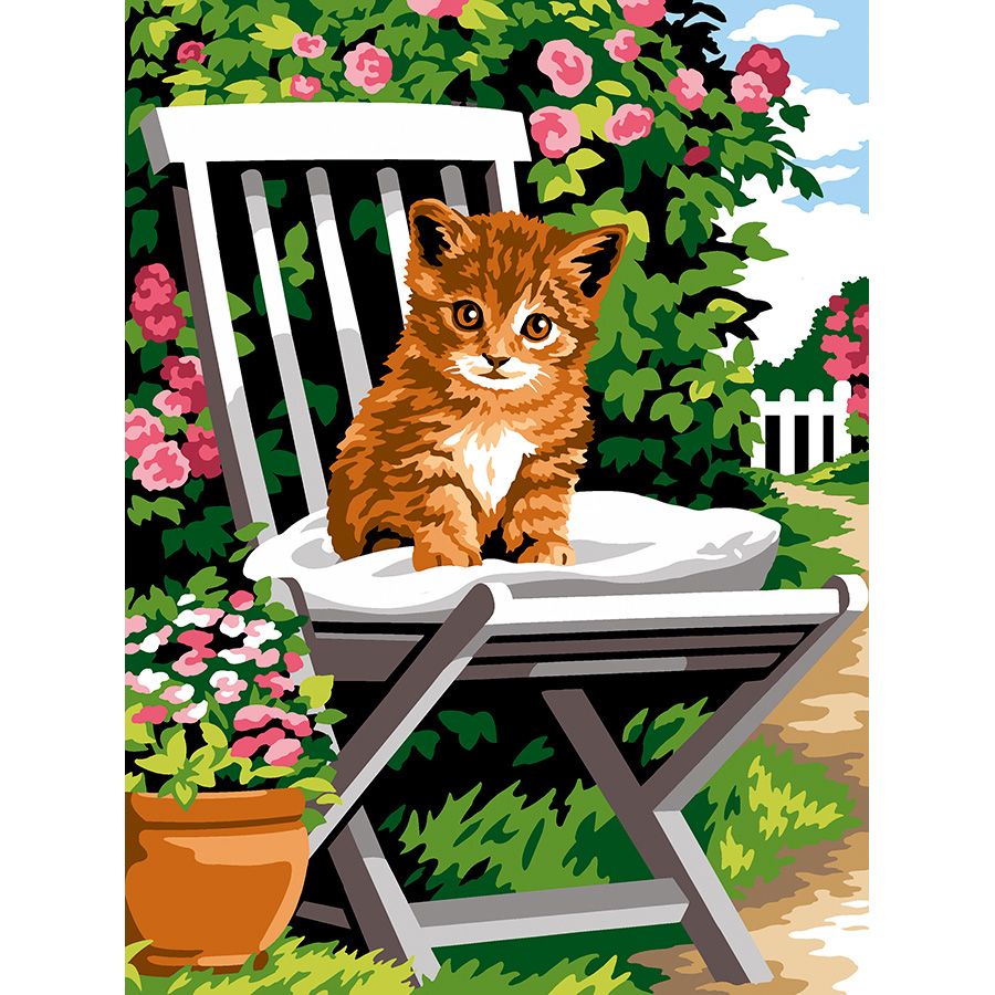 Il gattino sulla sedia