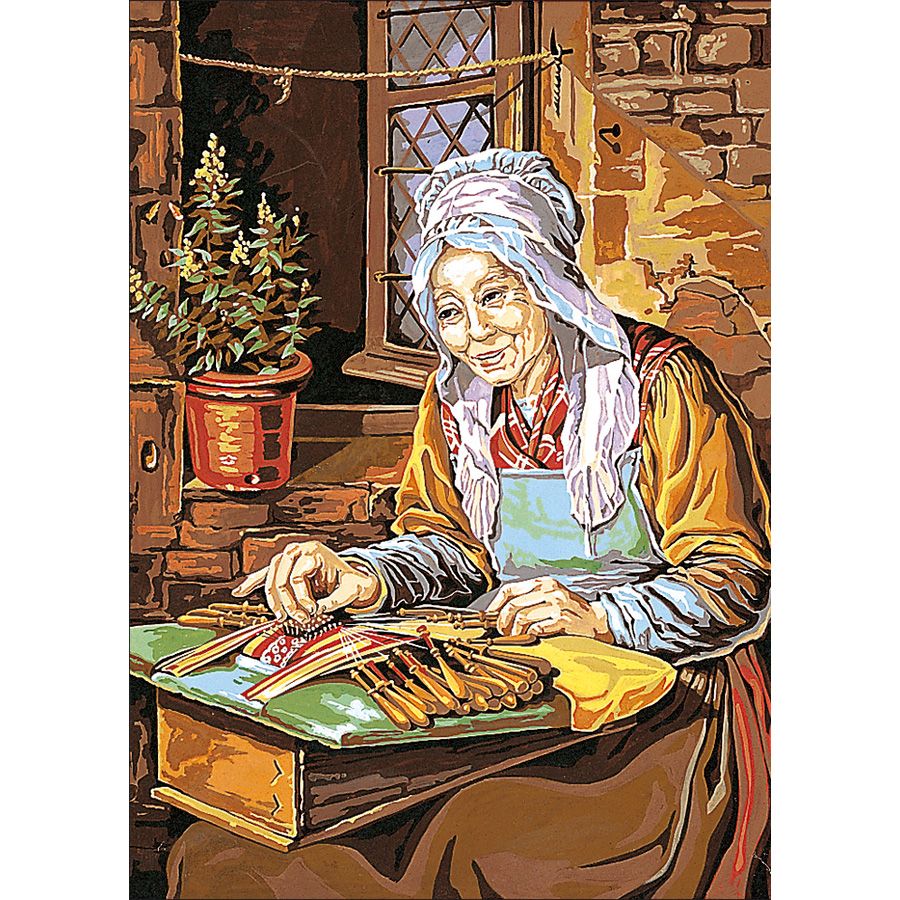 La nonna con il tombolo