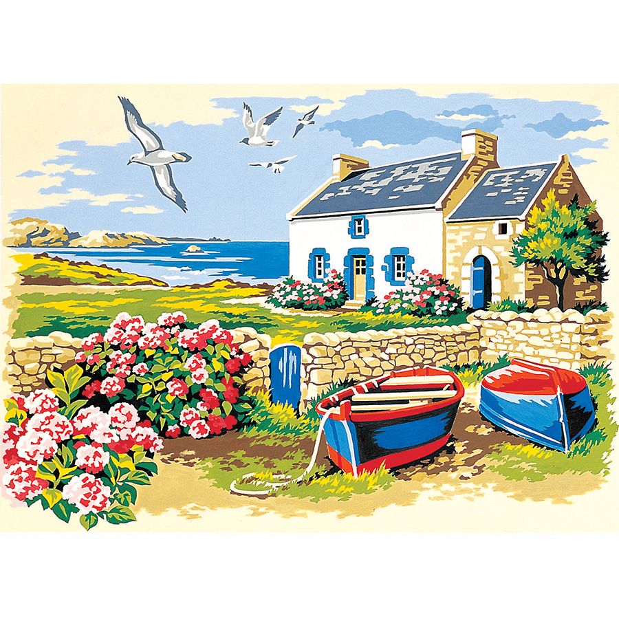 La casa e le barche nel giardino