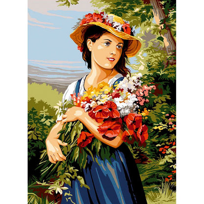 La donna con il mazzo di fiori