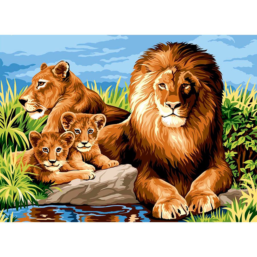 Famiglia di leoni