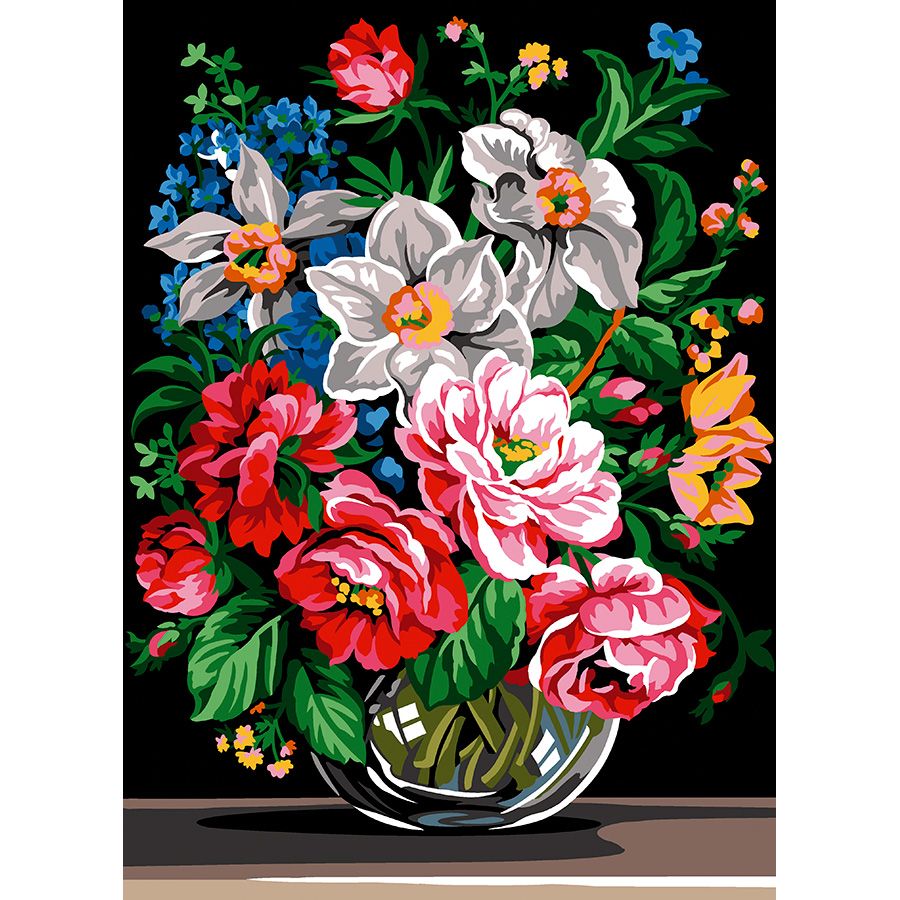 Vaso di fiori colorati