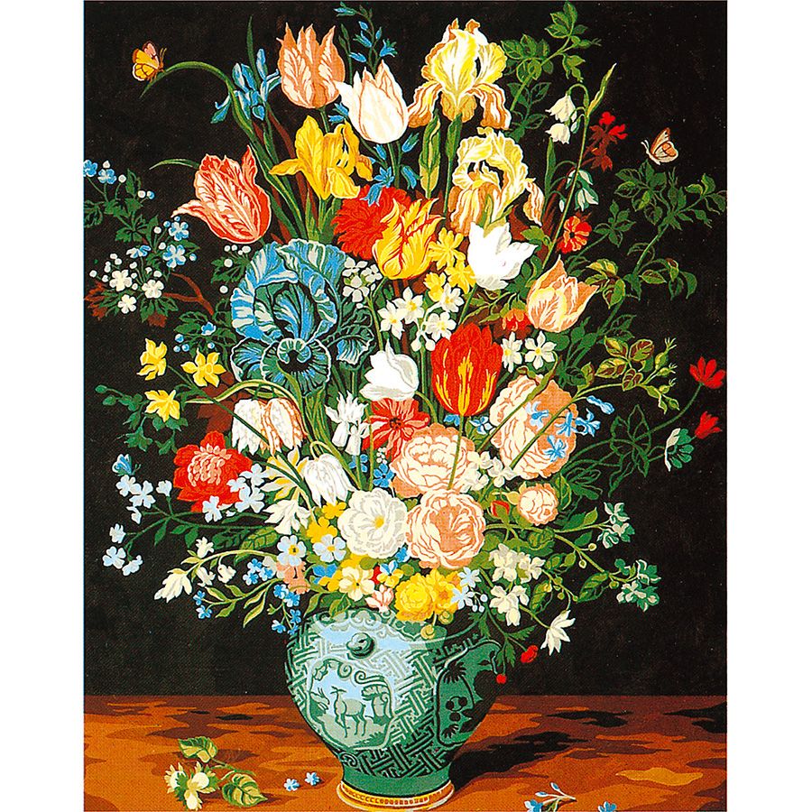 Vaso di fiori colorati