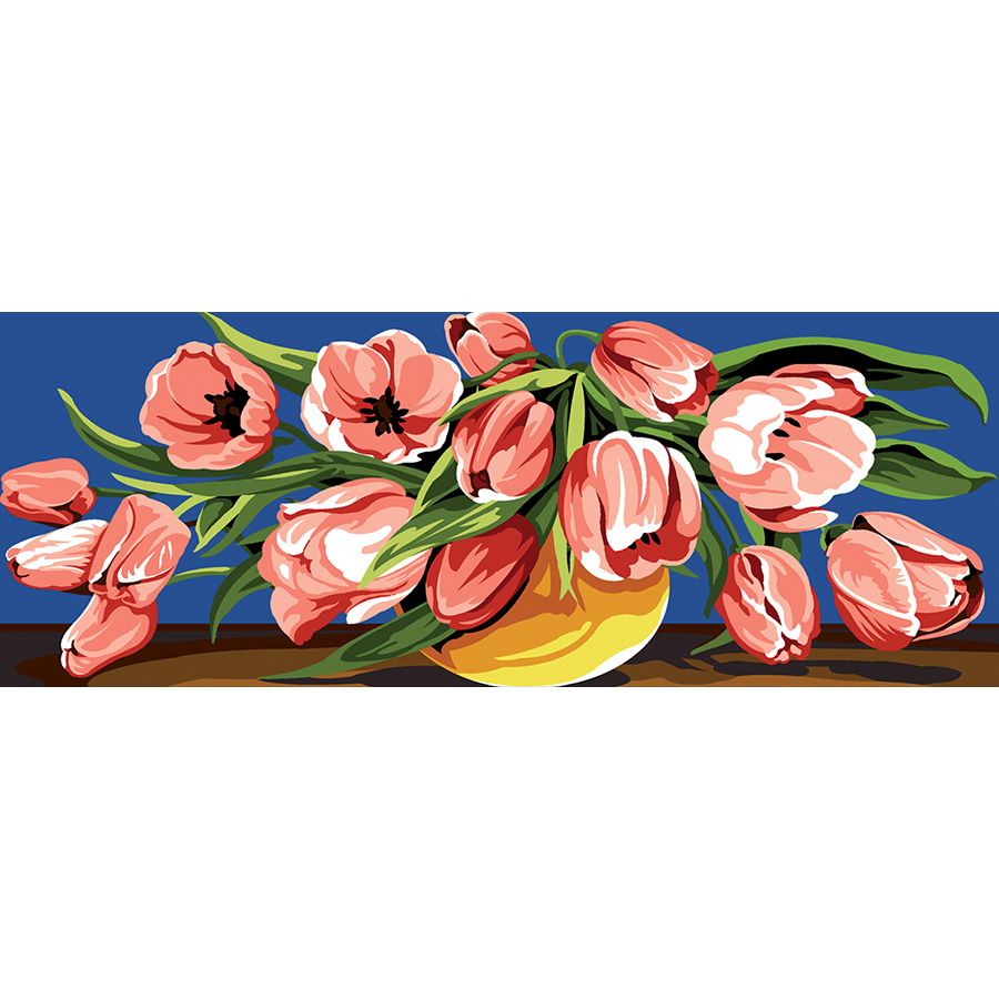 Vaso di tulipani rosa