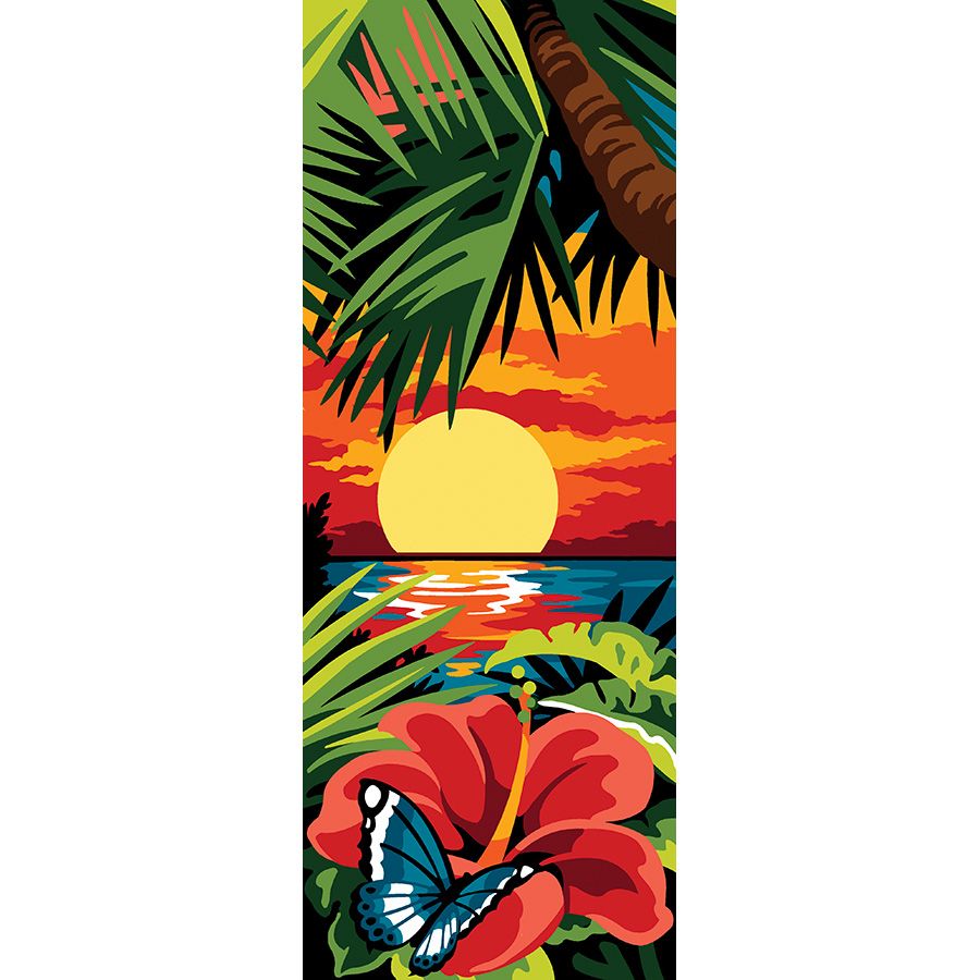 Paesaggio tropicale al tramonto