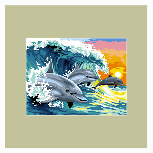 Delfini sull'onda