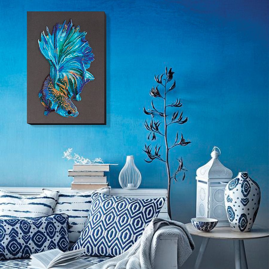 Pesce azzurro dorato
