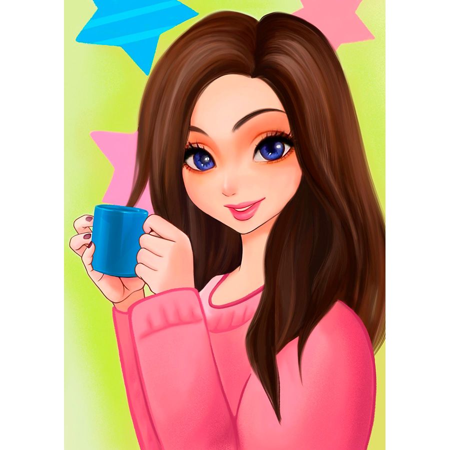 Ragazza con una tazza di tè