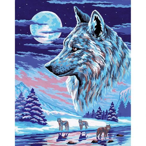 Il grande lupo e la luna