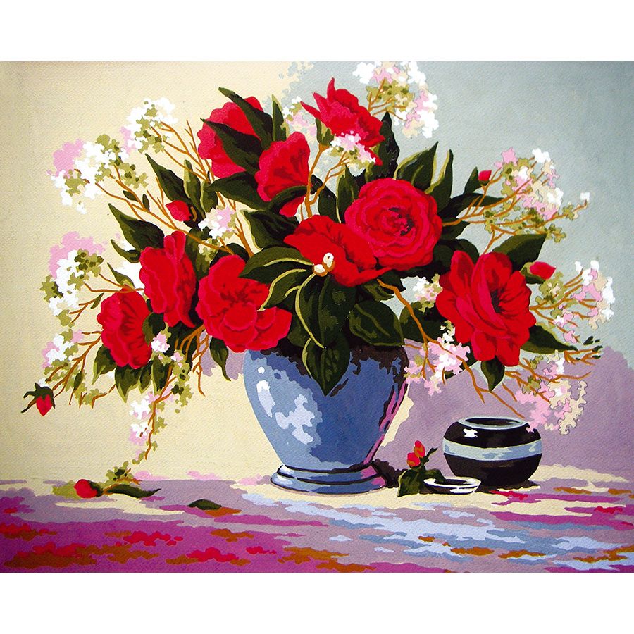 Vaso di fiori rossi