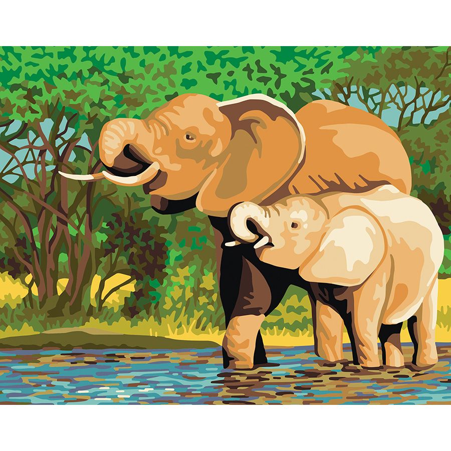 Mamma e figlio elefante