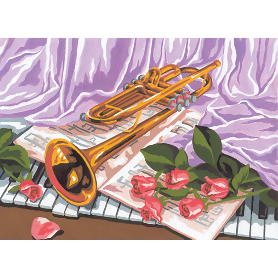 La tromba e le rose sul pianoforte