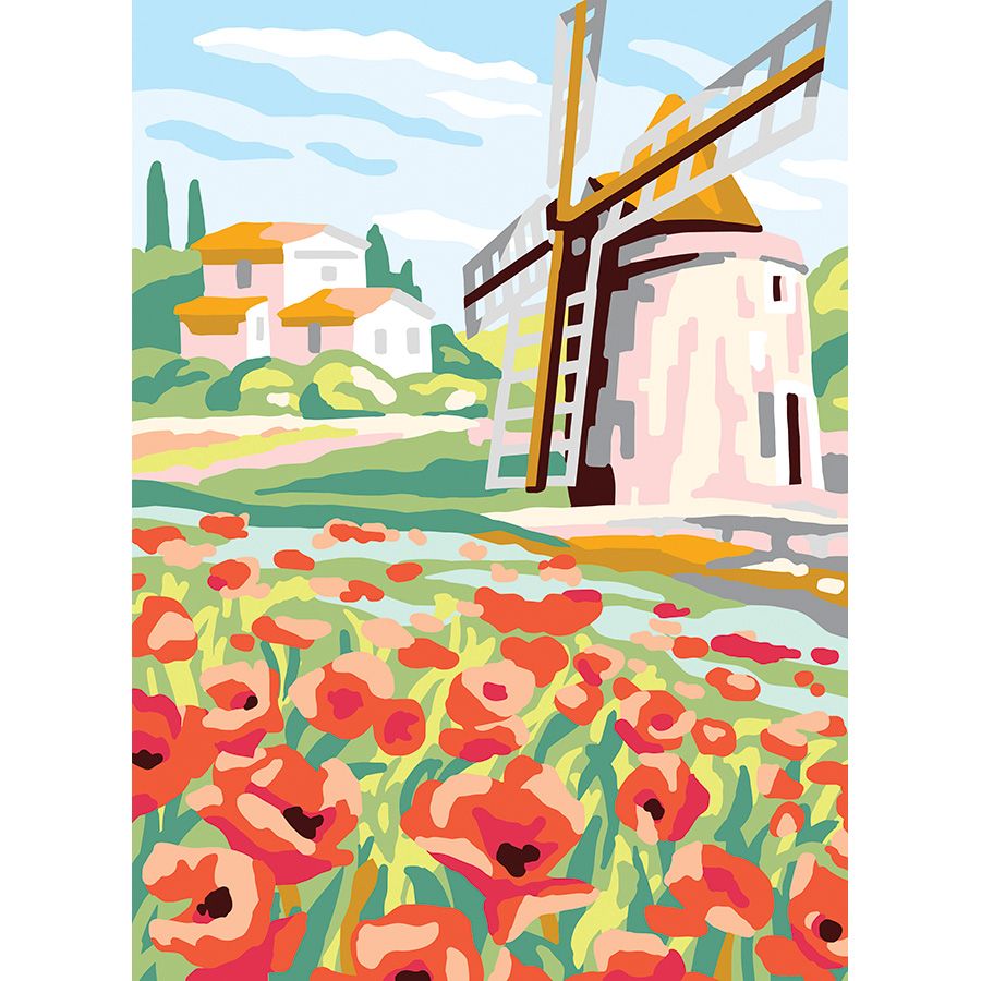 Campo di tulipani e il mulino