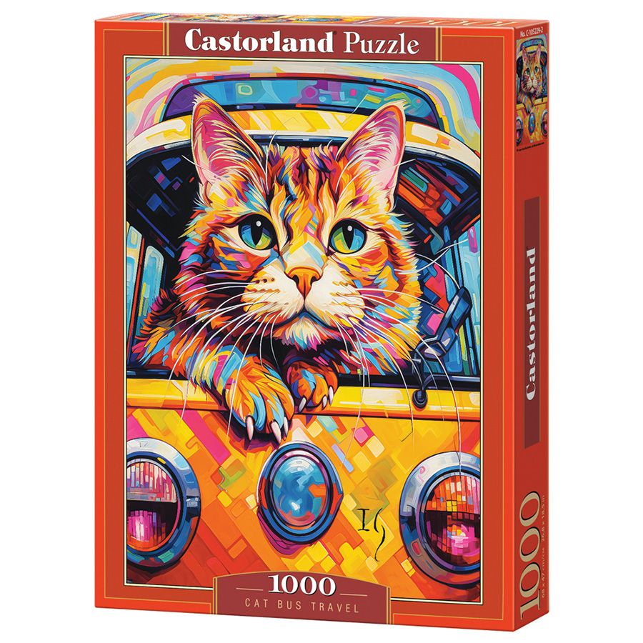 Puzzle Castorland Chat Dans Le Bus 1000 pièce Puzzle Castorland Chat Dans Le Bus 1000 pièce