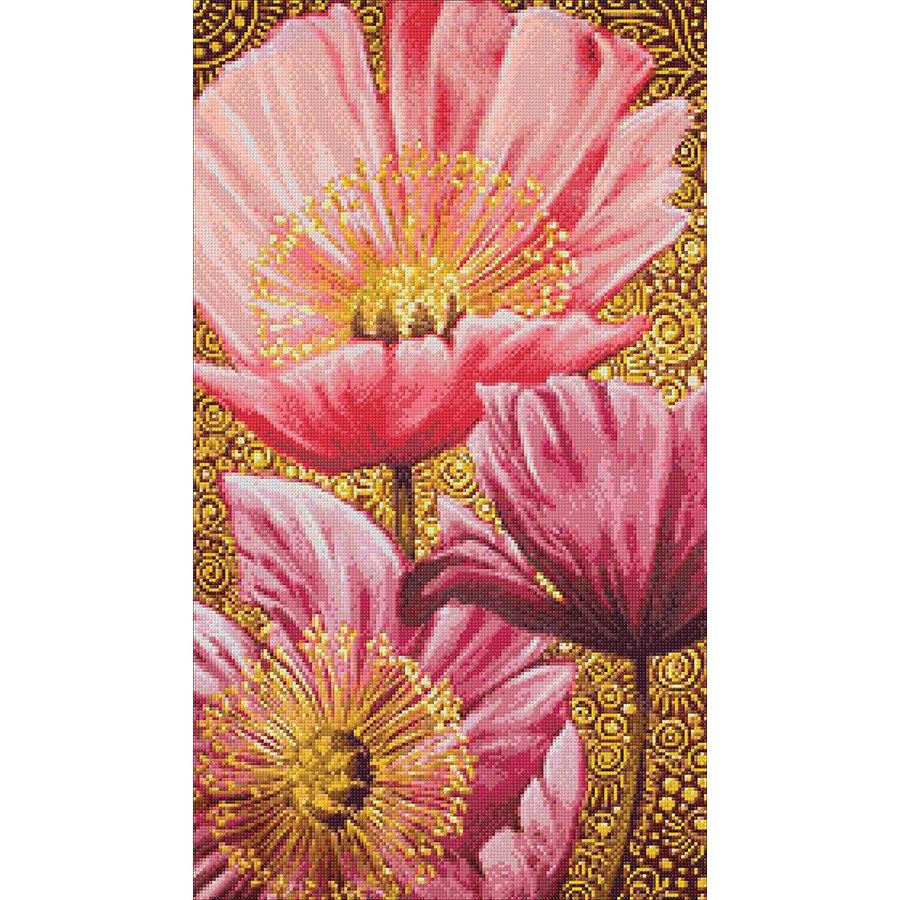 Tre papaveri rosa