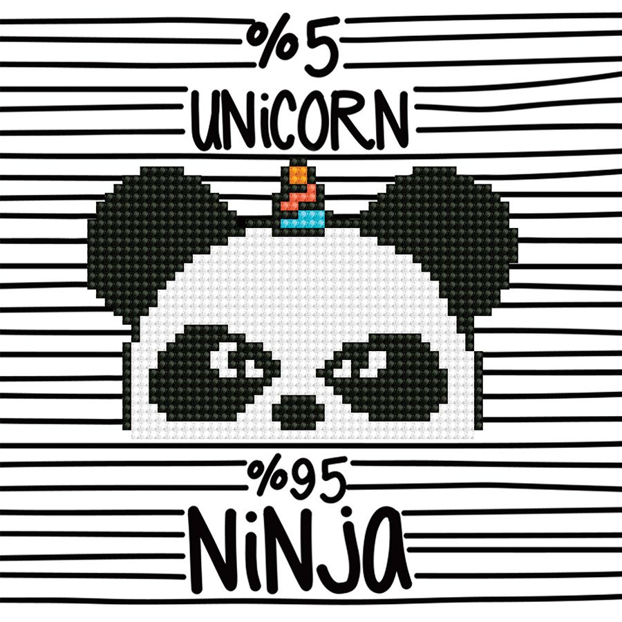 Ninja panda-unicorno