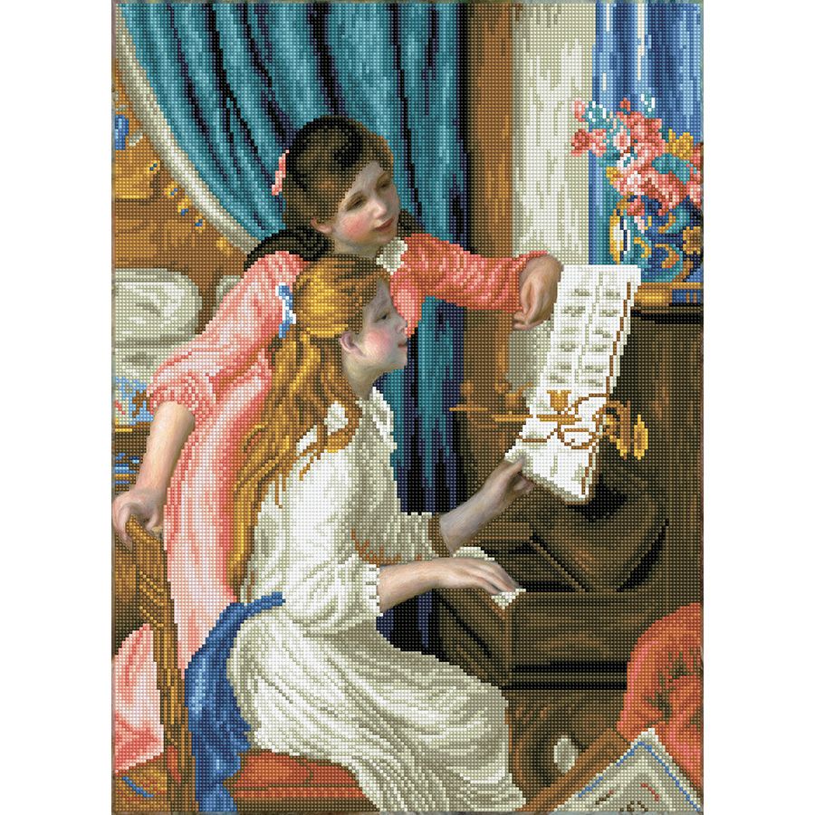 Giovani ragazze al pianoforte di Renoir