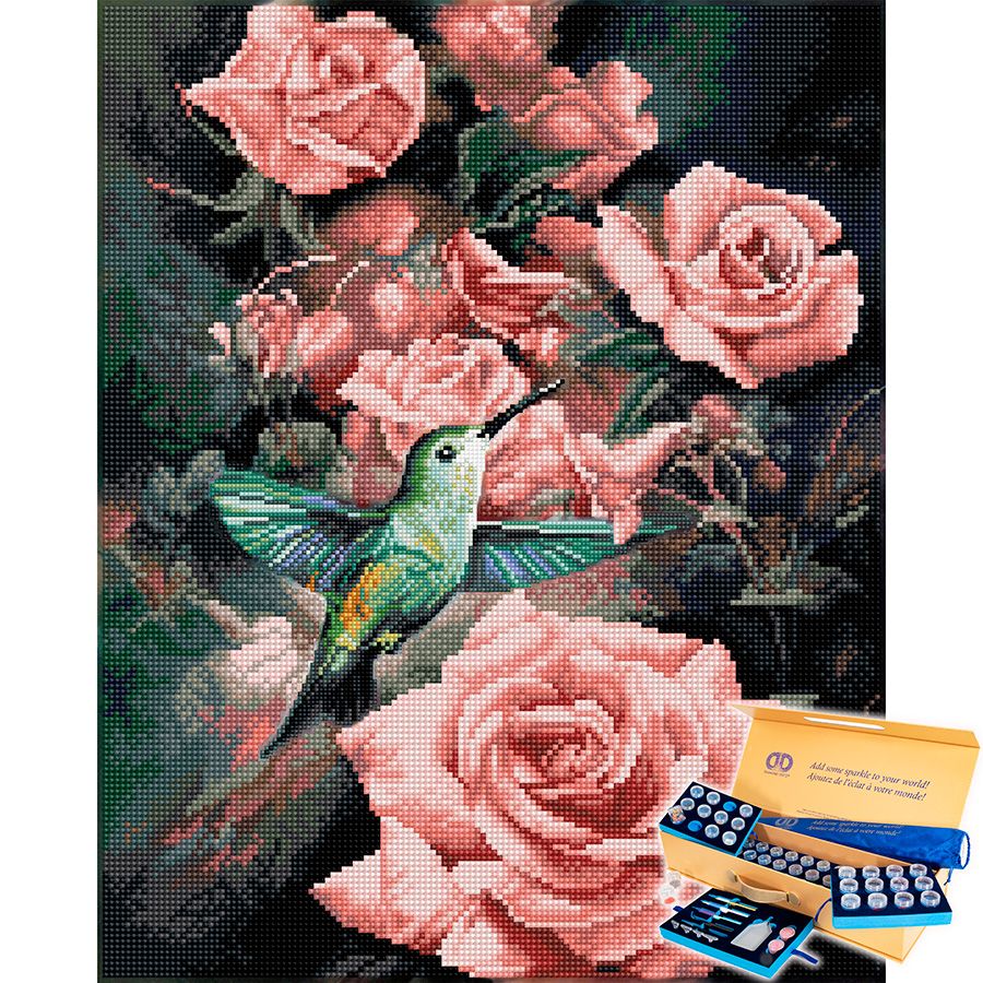 Rose e colibrì