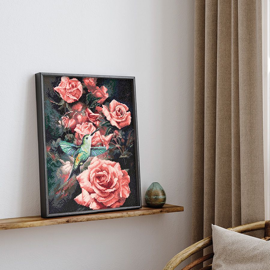 Rose e colibrì