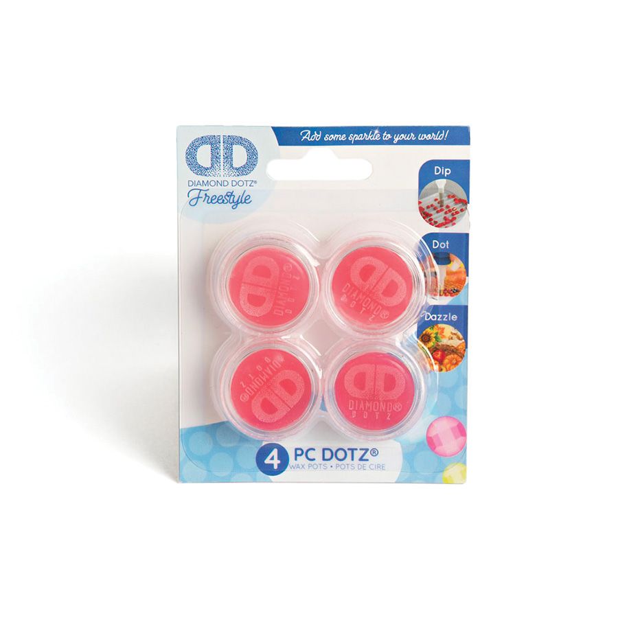 Set di 4 vasetti di cera per ricamo a diamante