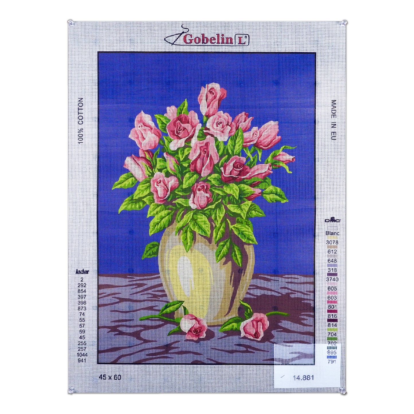Tulipani rosa su sfondo blu