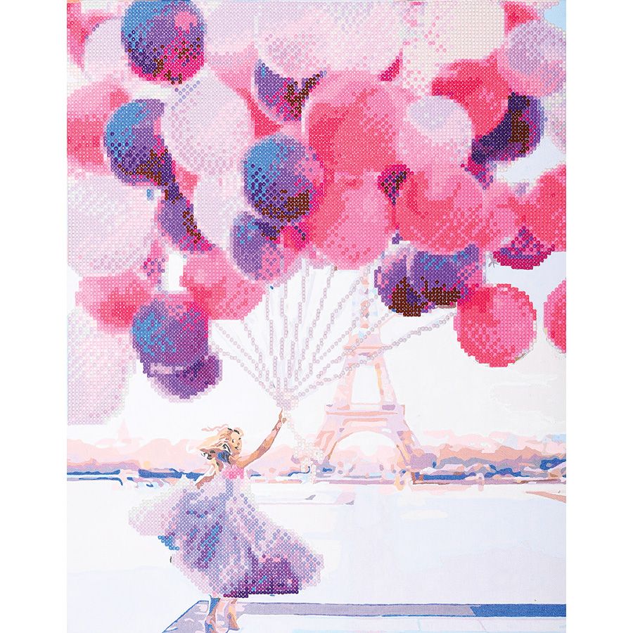 Donna con palloncini