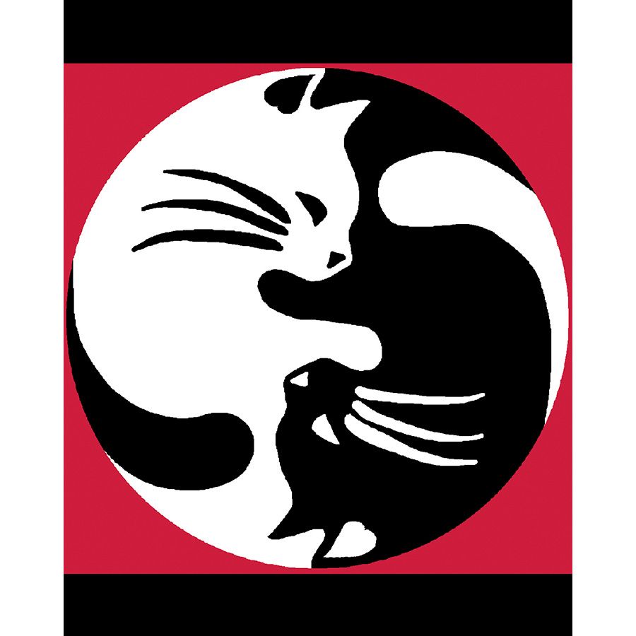 Ying e yang con i gatti