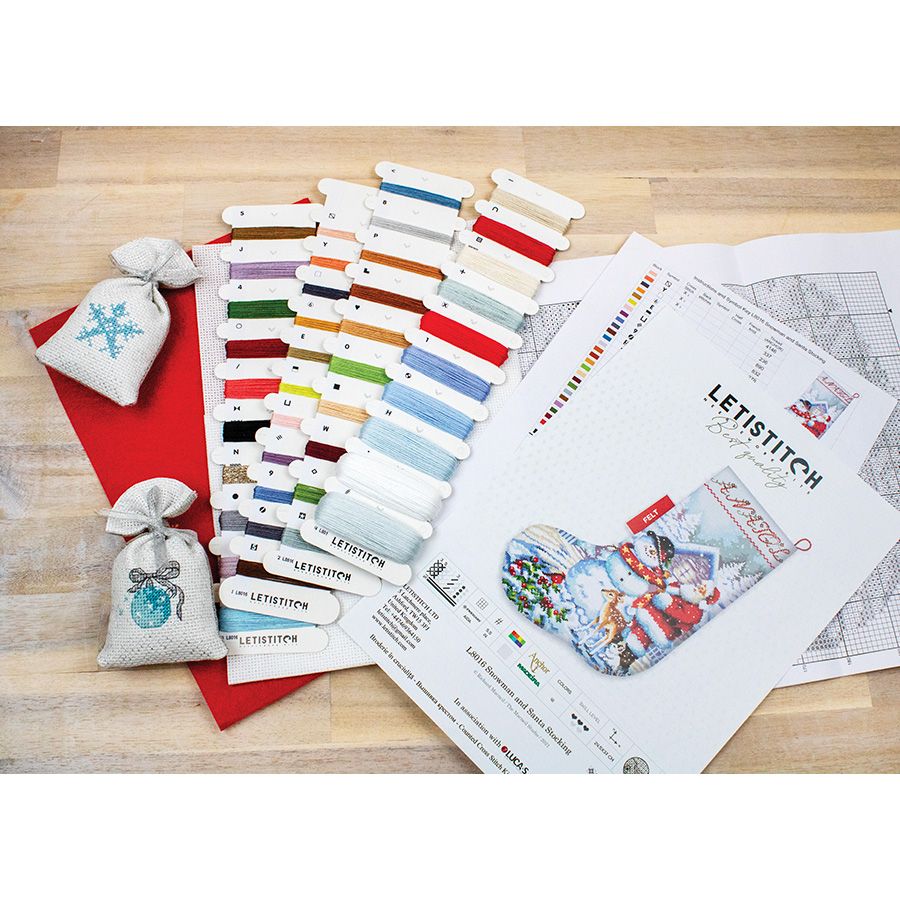 Kit calza di Natale - Babbo Natale e il pupazzo di neve