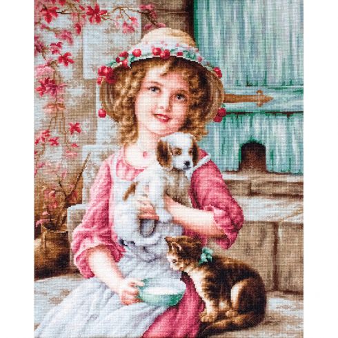 La bionda bambina con i riccioli