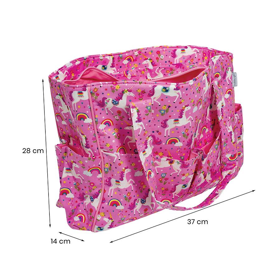Borsa porta lavoro con tasche "Unicorno"