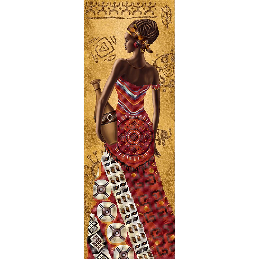 Donna africana con il barattolo