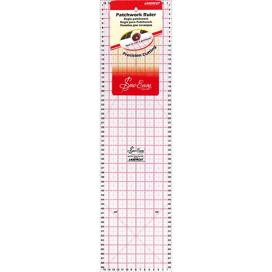 Righello per patchwork - 60x16cm