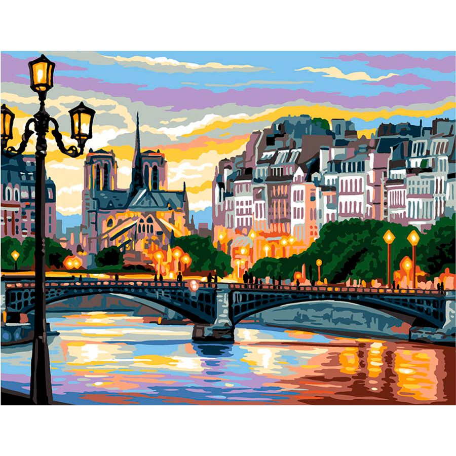 Ponte sul fiume al tramonto