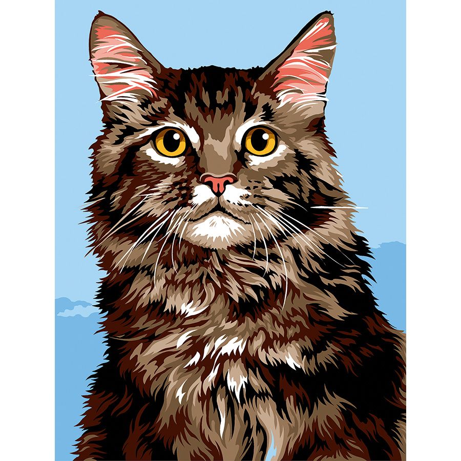 Gatto marrone dagli occhi gialli