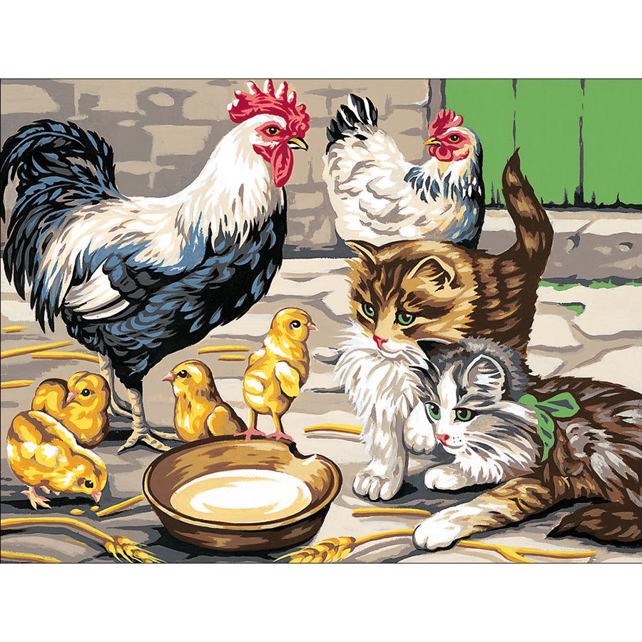 I gatti e la famiglia del gallo