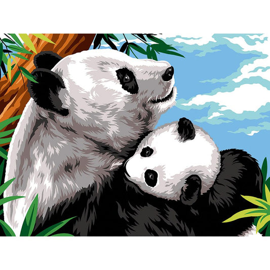 Mamma panda e il cucciolo