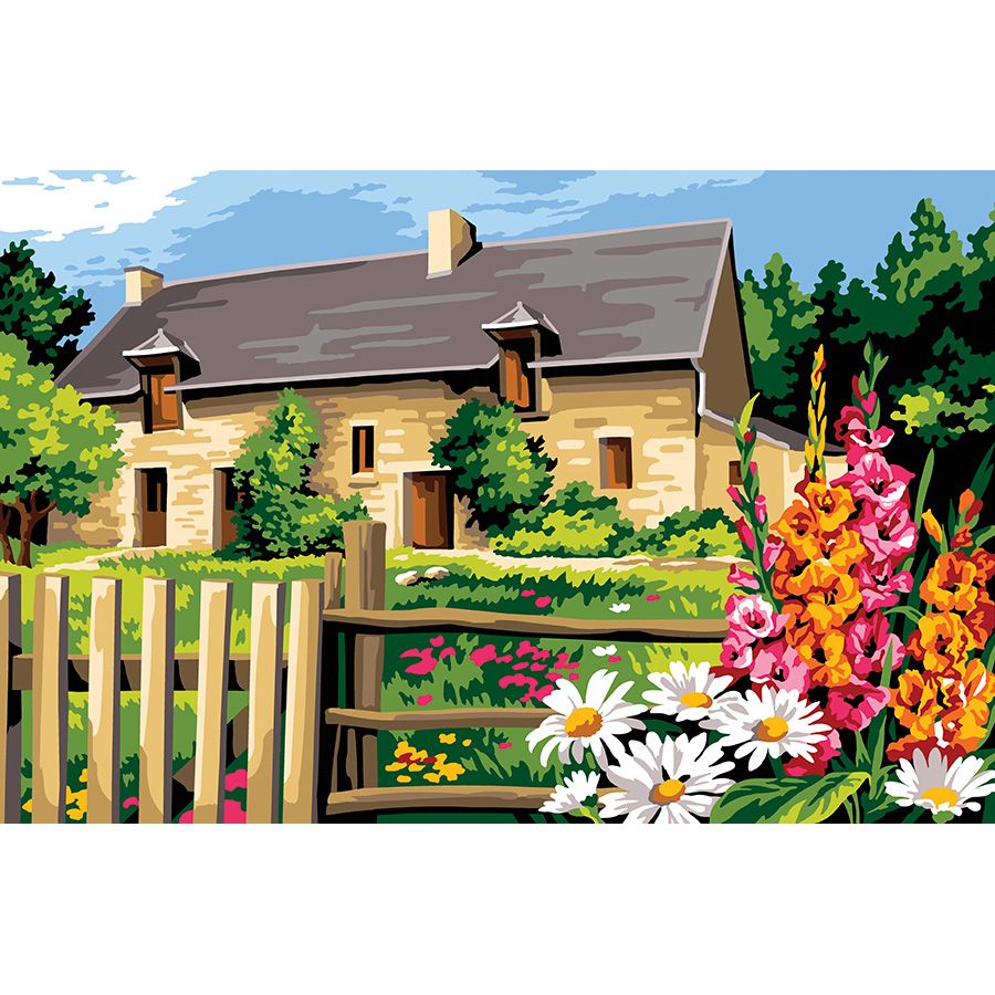I fiori sulla staccionata della casa