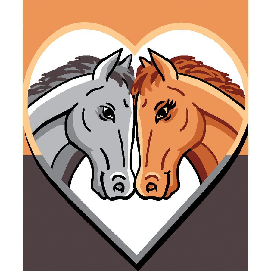 I cavalli su cornice a cuore