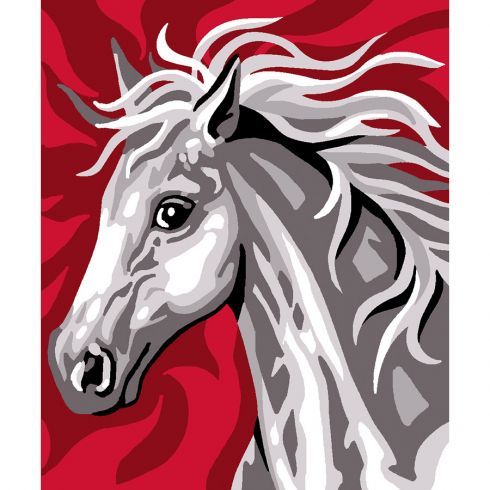Il cavallo bianco dalla folta criniera