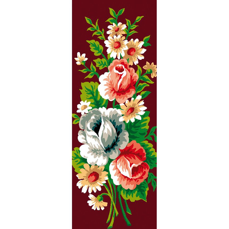 Fiori su sfondo bordeaux