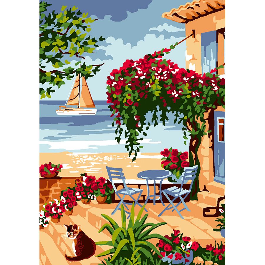 La terrazza fiorita sul mare