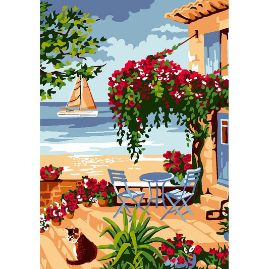 La terrazza fiorita sul mare