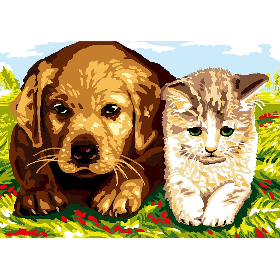 Il cane e il gatto triste