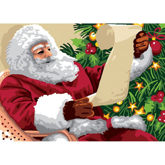 Babbo natale che legge la letterina